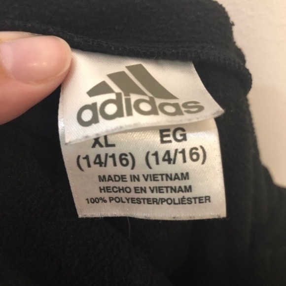 Adidas Black Rainbow Logo Sweatshirt Hoodie - Picture 3 of 5